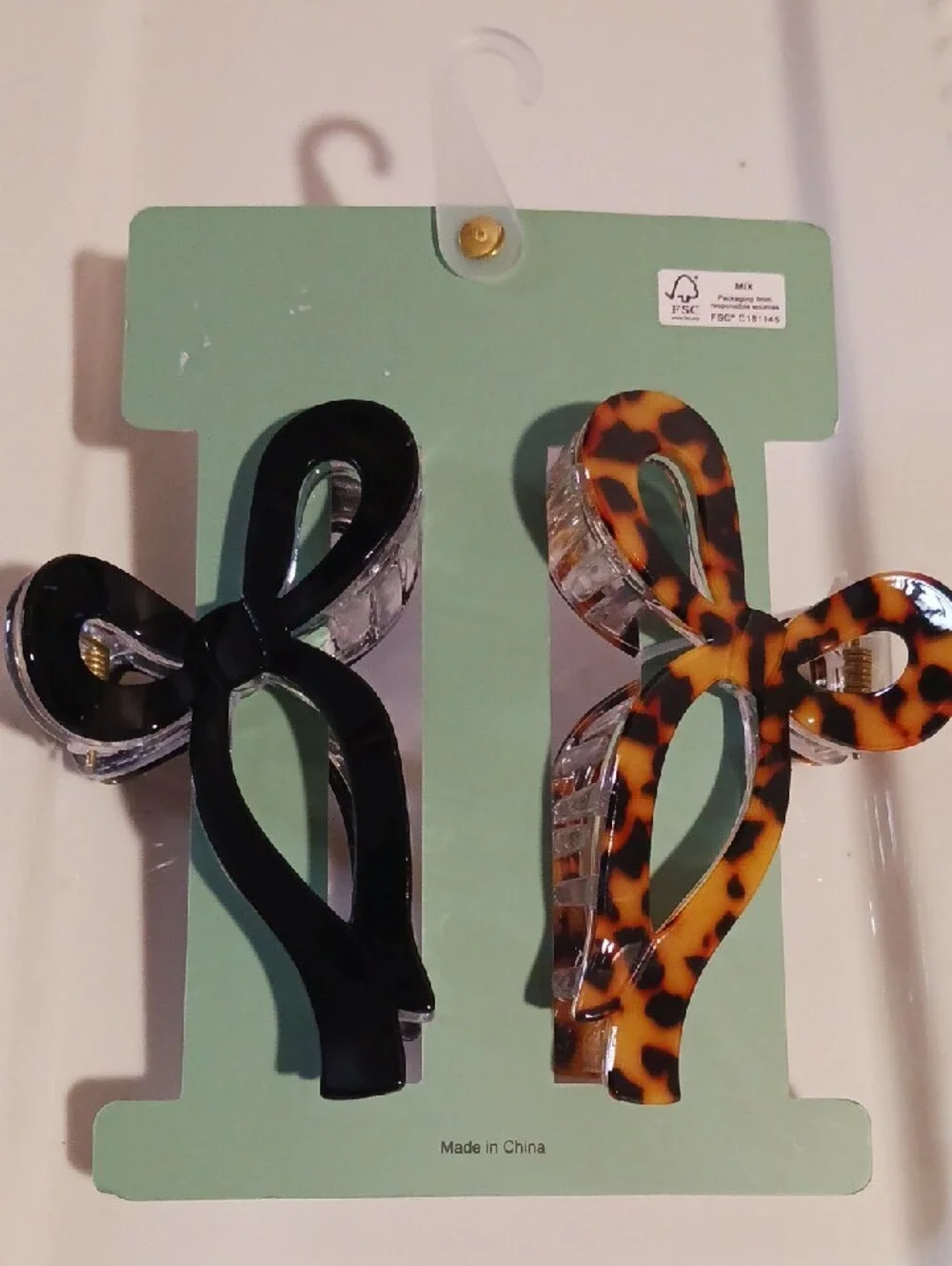 Piper K ⚜️Duo Bow Hair Clips - Black and Tortoiseshell *New*